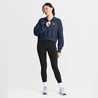 Women's Nike Navy Milwaukee Brewers Primetime Phoenix Fleece Half-Zip Sweatshirt