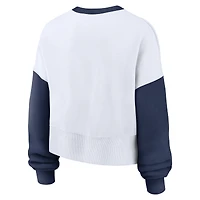 Sweat-shirt polaire oversize Nike blanc/marine Milwaukee Brewers pour femme