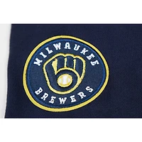 Women's Pro Standard Navy Milwaukee Brewers Classic Fleece Pullover Hoodie