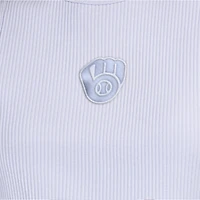 Women's Starter Light Blue Milwaukee Brewers Pastels Ribbed Tank Top