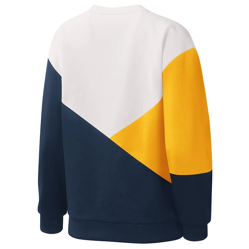 Sweat Starter blanc/bleu marine Milwaukee Brewers Shutout pour femme