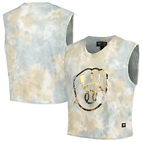 Débardeur délavé The Wild Collective pour femme, blanc, Milwaukee Brewers