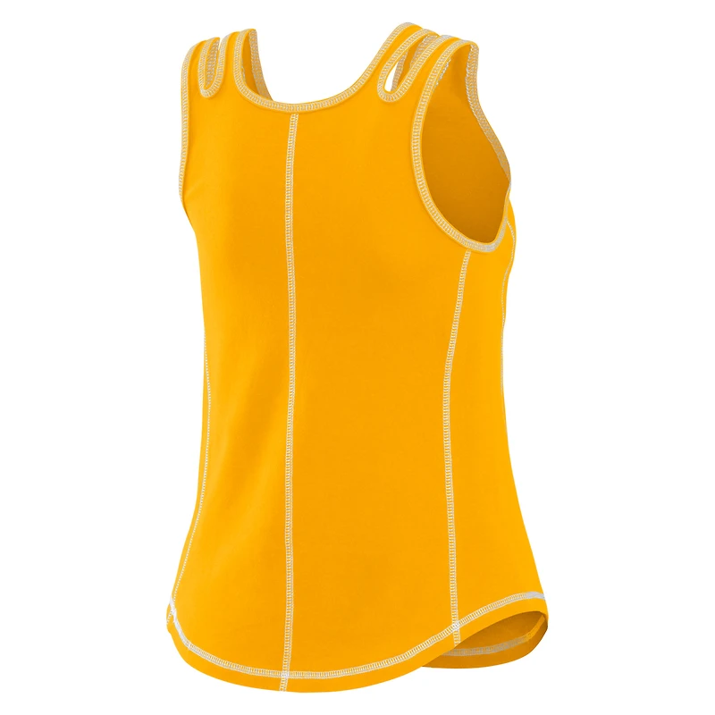 Débardeur à coutures contrastées WEAR by Erin Andrews Gold Milwaukee Brewers pour femmes