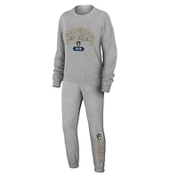 WEAR by Erin Andrews Ensemble de salon tricoté gris Milwaukee Brewers pour femmes