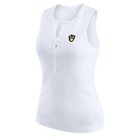 Débardeur Henley côtelé blanc WEAR by Erin Andrews pour femme