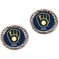 Boucles d'oreilles à tige ronde WinCraft Milwaukee Brewers pour femmes