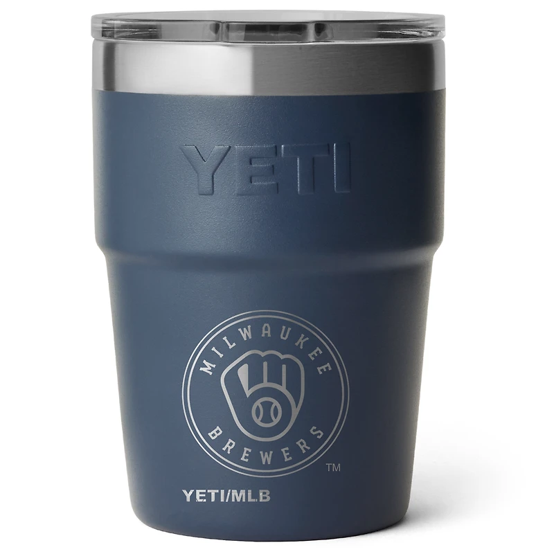 Gobelet empilable YETI Milwaukee Brewers Rambler de 473 ml (16 oz) avec couvercle MagSlider