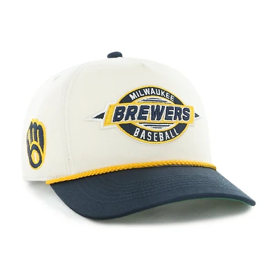 Casquette ajustable Milwaukee Brewers '47 Natural/Marine pour enfant