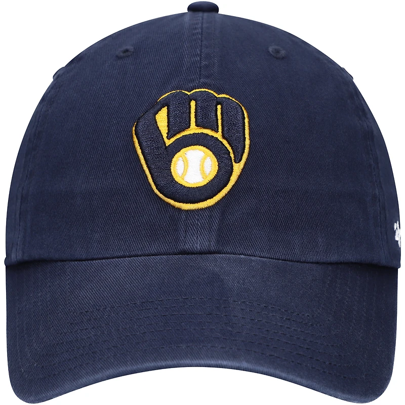 '47 Navy Milwaukee Brewers Team Logo Clean Up Casquette ajustable pour jeune
