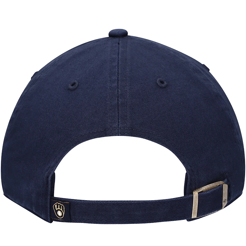 '47 Navy Milwaukee Brewers Team Logo Clean Up Casquette ajustable pour jeune