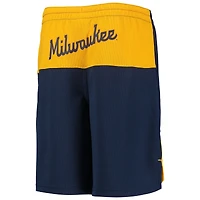 Youth Christian Yelich Navy Milwaukee Brewers Pandemonium Name & Number Shorts