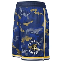 Short de coureur Tech Milwaukee Brewers bleu marine Fanatics pour jeunes