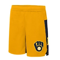 Short extensible 7e manche des Brewers de Milwaukee or pour jeune