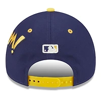 Casquette ajustable New Era bleu marine/or Milwaukee Brewers 2025 MLB Players' Weekend A-Frame 9FORTY pour jeunes