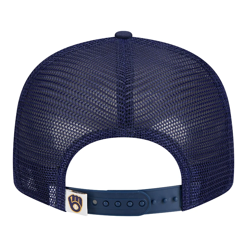 Casquette trucker New Era 9FIFTY bleu marine Milwaukee Brewers pour jeunes