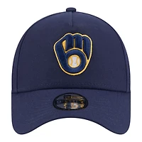 Youth New Era Navy Milwaukee Brewers 9FORTY A-Frame Adjustable Hat