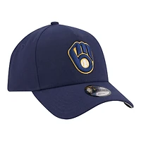 Youth New Era Navy Milwaukee Brewers 9FORTY A-Frame Adjustable Hat