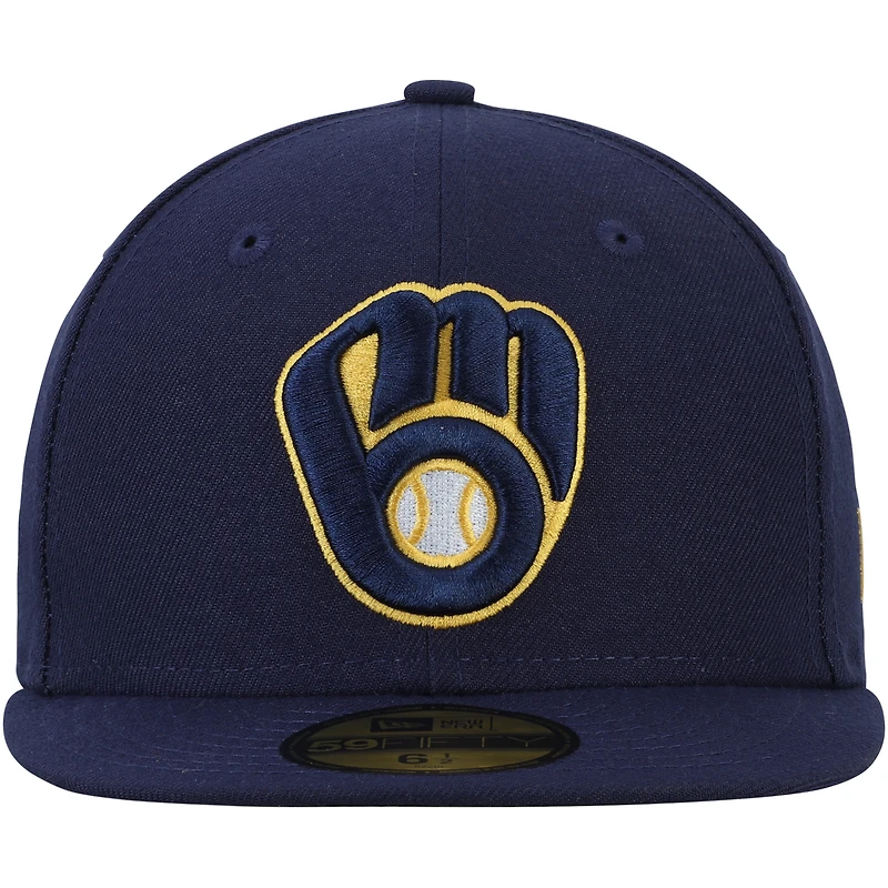 Youth New Era Navy Milwaukee Brewers Authentic Collection On-Field Primary Logo 59FIFTY Fitted - Hat