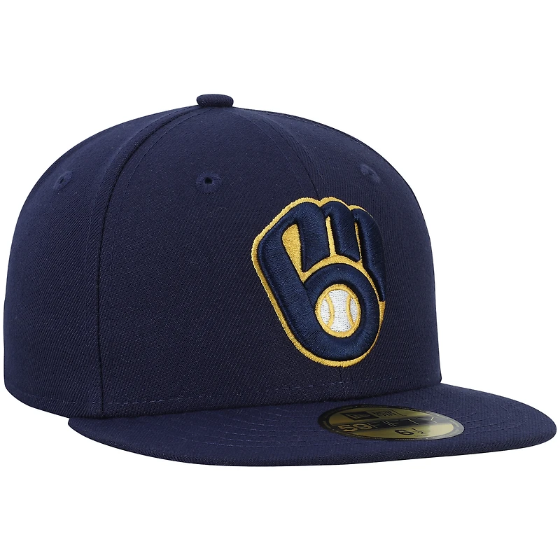 New Era Navy Milwaukee Brewers Authentic Collection On-Field Primary Logo 59FIFTY Fitted - Chapeau