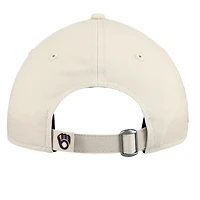Casquette ajustable New Era Stone/Navy Milwaukee Brewers 2026 Spring Training Fan Pack Batter 9TWENTY pour jeunes