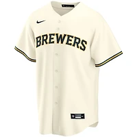 Youth Nike Christian Yelich Cream Milwaukee Brewers Home Replica Player Jersey