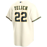 Youth Nike Christian Yelich Cream Milwaukee Brewers Home Replica Player Jersey
