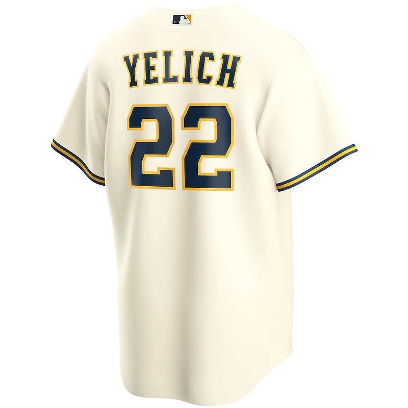 Youth Nike Christian Yelich Cream Milwaukee Brewers Home Replica Player - Jersey