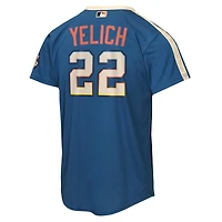 Youth Nike Christian Yelich Mineral Blue Milwaukee Brewers 2026 City Connect Stadium Jersey