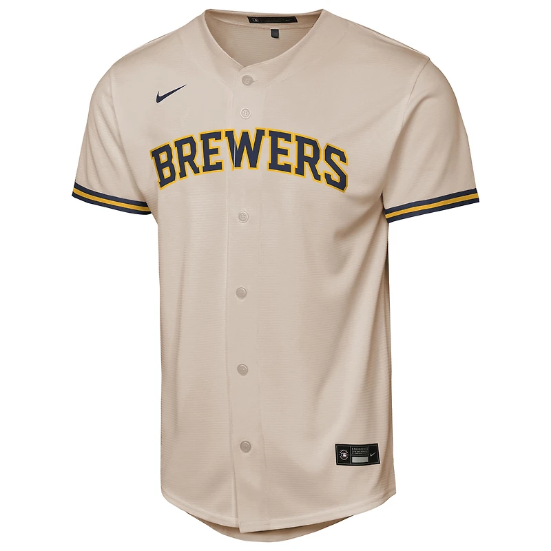 Youth Nike  Cream Milwaukee Brewers Home Replica Jersey