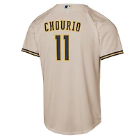 Maillot de joueur Nike Jackson Chourio Cream Milwaukee Brewers Home Replica 2.0 pour jeune