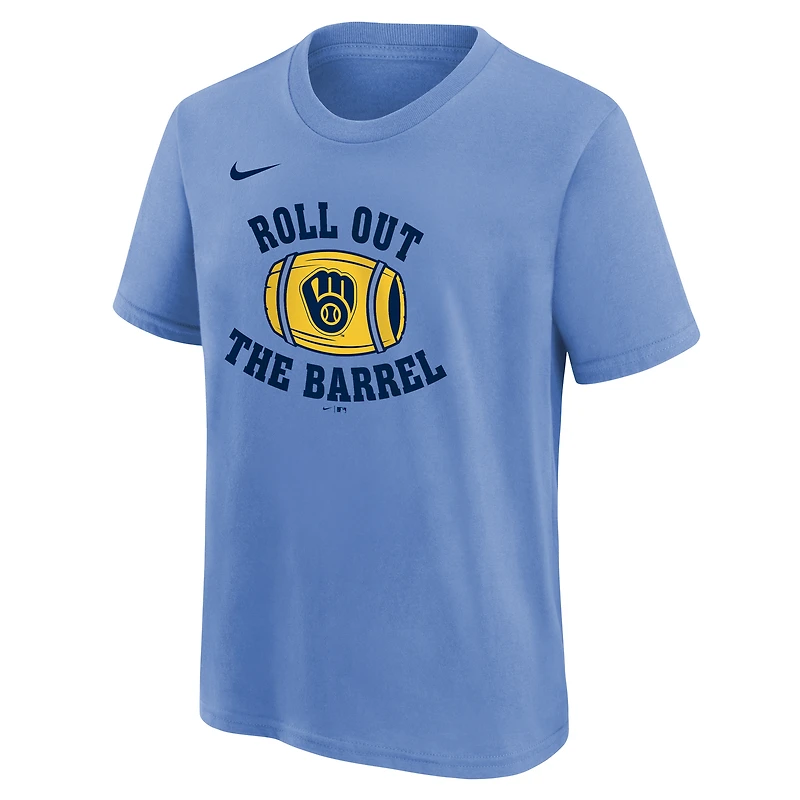 Youth Nike  Light Blue Milwaukee Brewers Hometown Collection T-Shirt