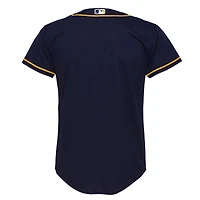 Youth Nike Navy Milwaukee Brewers Alternate Replica Team - Jersey