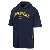 Youth Nike  Navy Milwaukee Brewers Dri-FIT Hooded T-Shirt