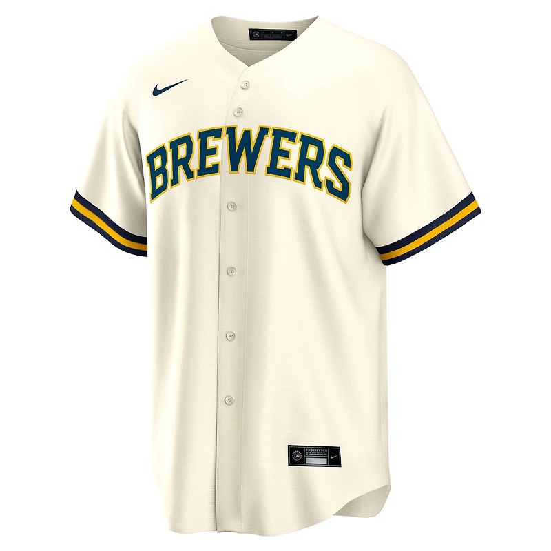 Youth Nike Sal Frelick Cream Milwaukee Brewers Home Replica Jersey