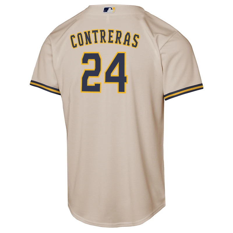Youth Nike William Contreras Cream Milwaukee Brewers Home Replica Jersey