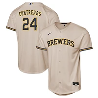 Maillot Nike William Contreras crème pour jeune des Milwaukee Brewers à domicile