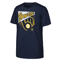 T-shirt Outerstuff bleu marine Milwaukee Brewers Prime Plate pour jeunes
