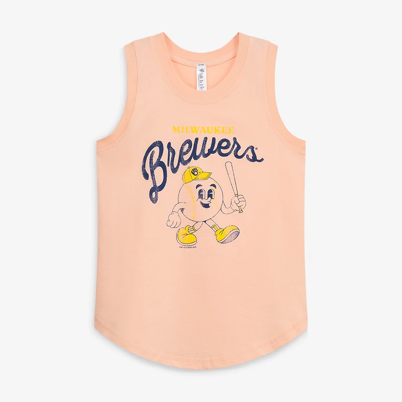 Débardeur enfant doux comme un raisin, couleur orange Milwaukee Brewers, pour les jours de match
