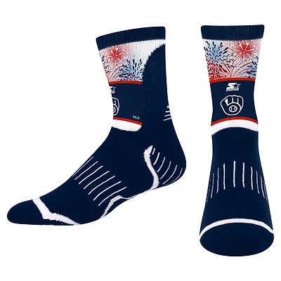 Chaussettes montantes Youth Starter Navy Milwaukee Brewers Americana Firework