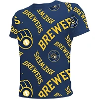 T-shirt pour jeune de l'équipe des Brewers Milwaukee bleu marine Stitches