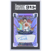 Andre Jackson Jr. Milwaukee Bucks Autographed 2023-24 Panini Obsidian Electric Purple Flood Rookie Eruption Autograph #RE-AJJ #21/49 SGC Authenticated 9.5/10 Rookie Card