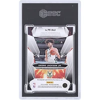 Andre Jackson Jr. Milwaukee Bucks Autographed 2023-24 Panini Obsidian Electric Purple Flood Rookie Eruption Autograph #RE-AJJ #21/49 SGC Authenticated 9.5/10 Rookie Card