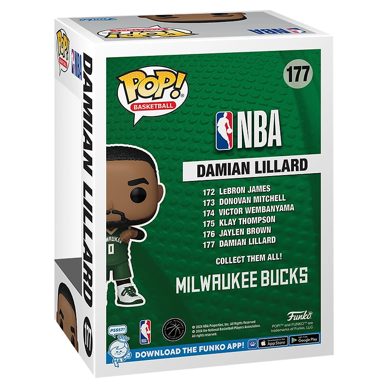 Funko Damian Lillard Milwaukee Bucks #177 Pop! Vinyl Figure