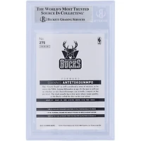 Carte de recrue authentifiée autographiée par Giannis Antetokounmpo Milwaukee Bucks 2013-14 Panini Hoops #275 Beckett Fanatics Witnessed