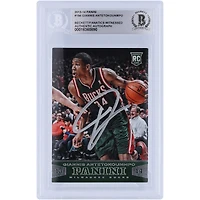 Giannis Antetokounmpo Milwaukee Bucks Autographié 2013-14 Panini Silver Ink #194 Beckett Fanatics Witnessed Carte Rookie Authentifiée