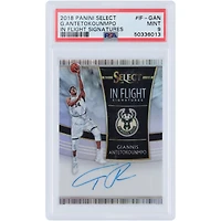 Giannis Antetokounmpo Milwaukee Bucks Autographed 2018-19 Panini Select In Flight #IF-GAN #26/49 PSA Authenticated 9 Card 