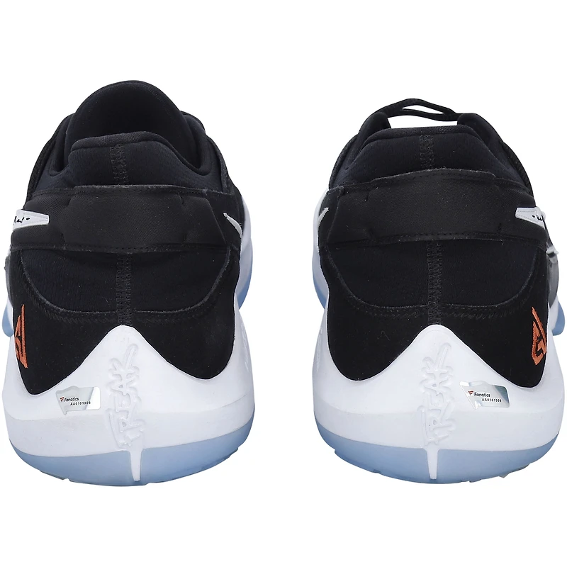 Giannis Antetokounmpo Milwaukee Bucks Autographed Game-Used Black Nike Shoes vs. Miami Heat on August 31 2020 with Multiple Inscriptions
