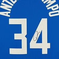 Maillot Nike authentique dédicacé par Giannis Antetokounmpo des Milwaukee Bucks 2024-25 Blue City Edition
