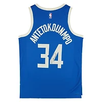 Giannis Antetokounmpo Milwaukee Bucks Autographed Nike 2024-25 Blue City Edition Swingman Jersey 