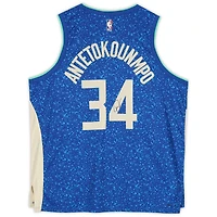 Giannis Antetokounmpo Milwaukee Bucks Autographed Royal Nike 2023-24 City Edition Swingman Jersey